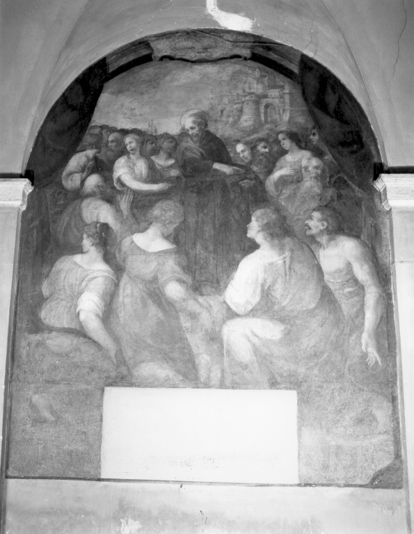 Predica di San Francesco (dipinto) di Allegrini Francesco (sec. XVII)