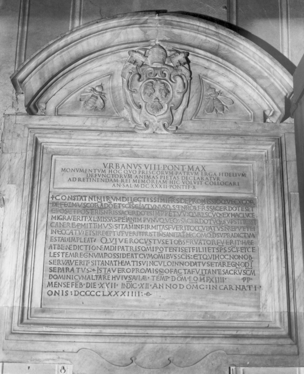 lapide documentaria - ambito romano (sec. XVII)