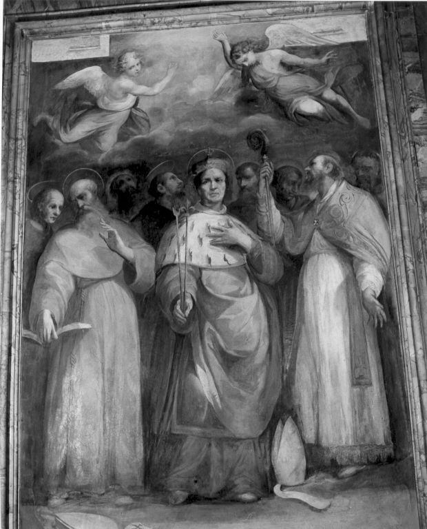 San Ludovico e altri Santi (dipinto) di Allegrini Francesco (sec. XVII)