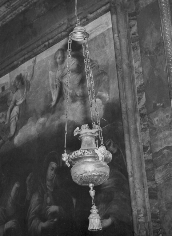 lampada pensile, serie - bottega romana (inizio sec. XIX)
