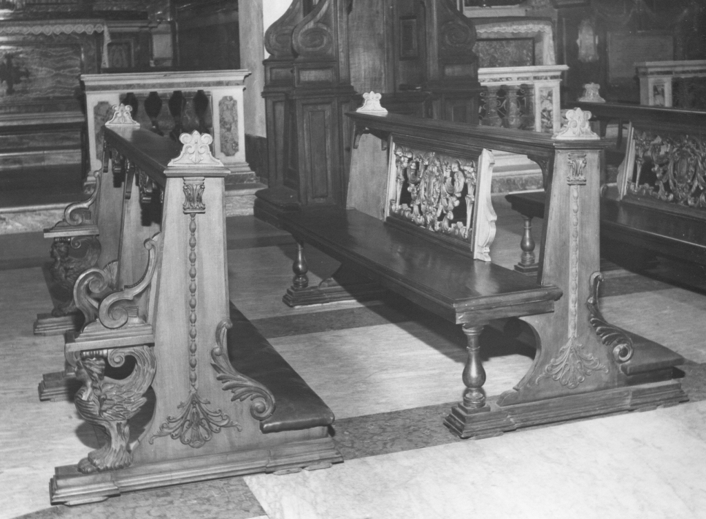 banco da chiesa, serie - bottega romana (sec. XX)