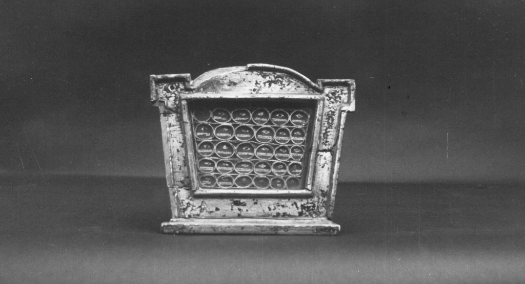 reliquiario a teca - manifattura romana (fine/inizio secc. XVII/ XVIII)