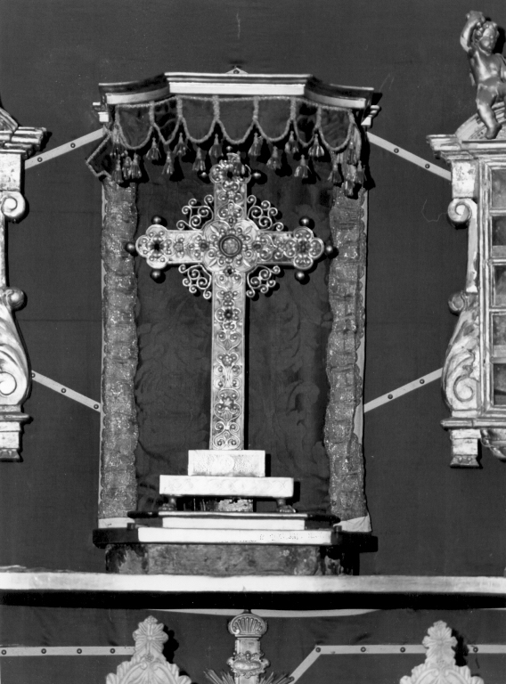 reliquiario - a croce - manifattura romana (fine sec. XVIII)