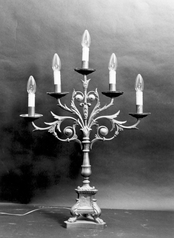candelabro, serie - manifattura romana (sec. XIX)