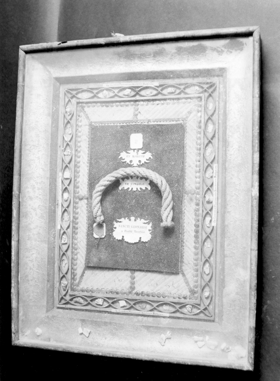 reliquiario - a tabella - manifattura romana (sec. XVIII)