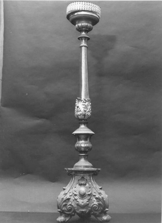 candeliere - manifattura romana (fine/inizio secc. XVIII/ XIX)