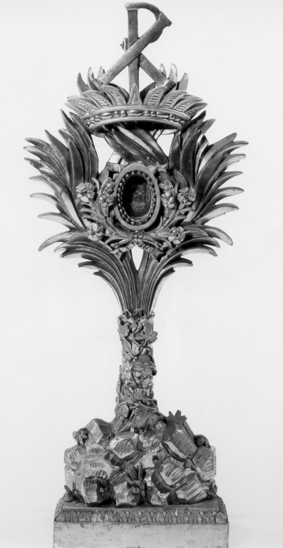 reliquiario - a ostensorio - manifattura romana (inizio sec. XVIII)