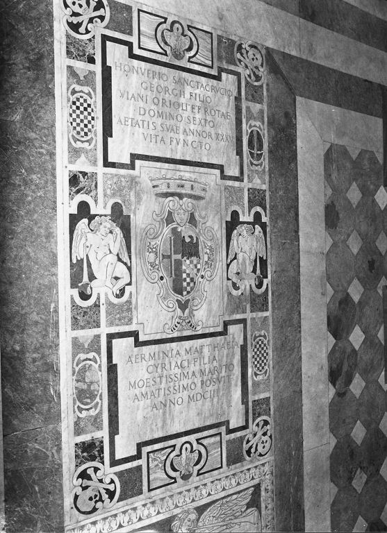 lapide tombale - ambito romano (sec. XVII)