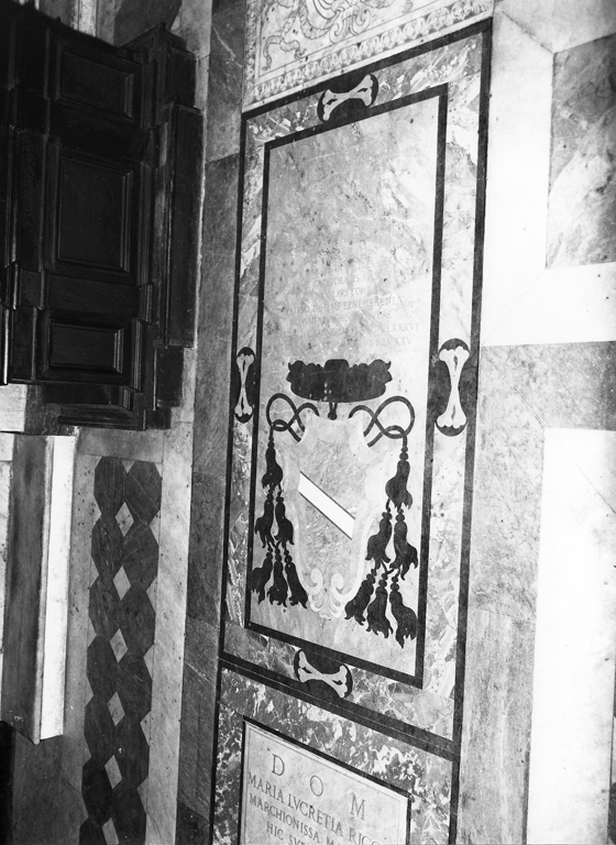 lapide tombale - ambito romano (sec. XVII)