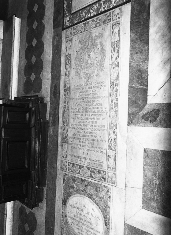 lapide tombale - ambito romano (sec. XVII)