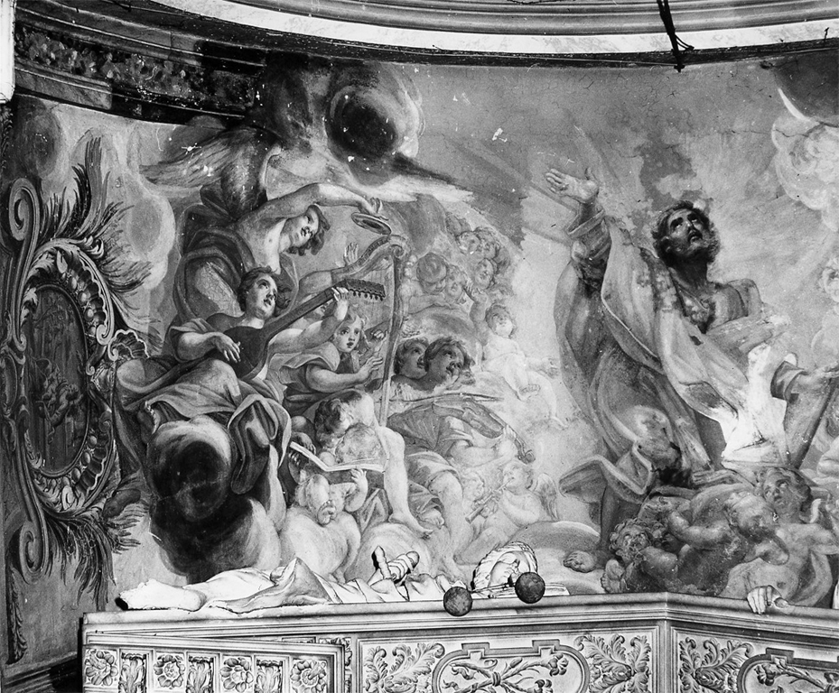 angeli musicanti in gloria (dipinto) di Odazzi Giovanni (fine sec. XVII)