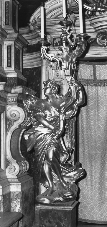 candelabro - a statua, serie - ambito romano (secc. XVII/ XVIII)