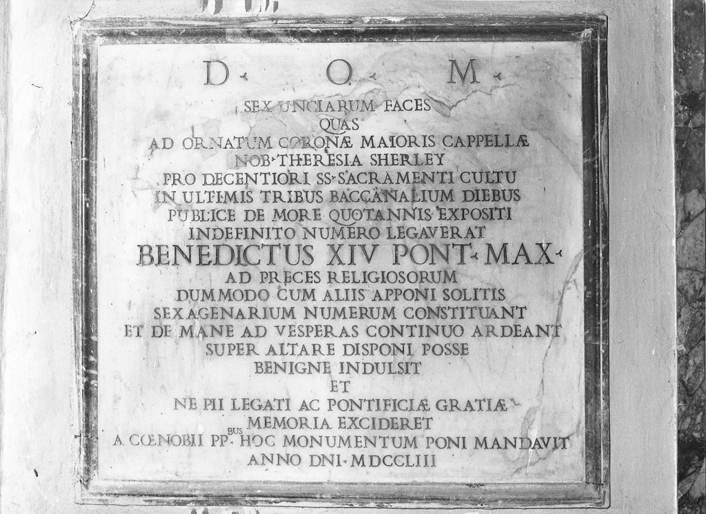 lapide tombale - ambito romano (sec. XVIII)