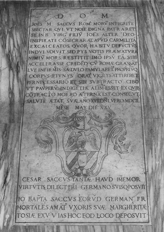 lapide tombale - ambito romano (sec. XVII)