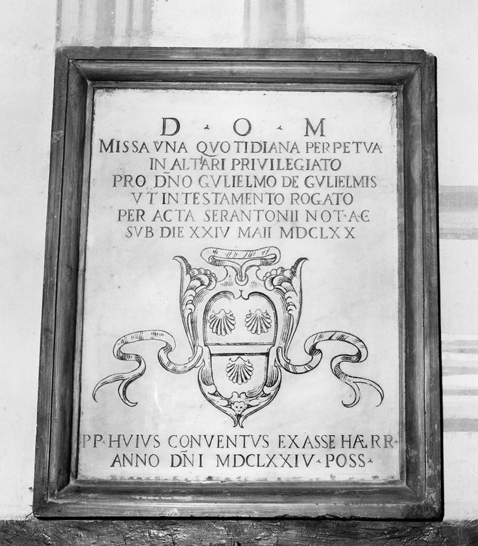 lapide tombale - ambito romano (sec. XVII)