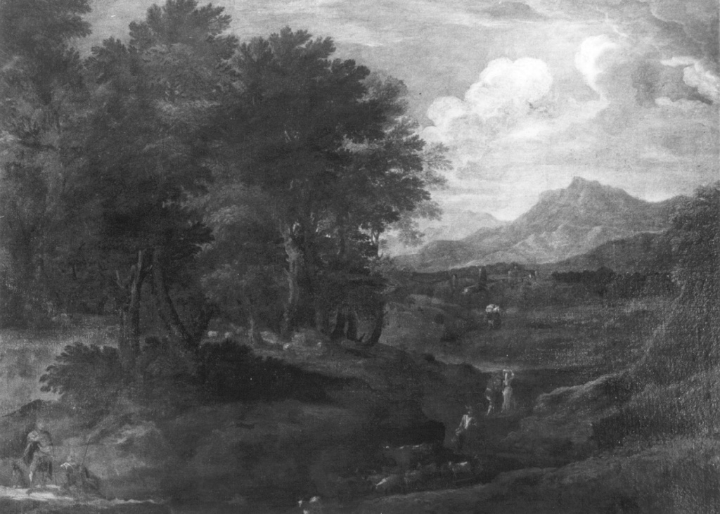 paesaggio con pastori (dipinto) di Dughet Gaspard detto Pussino (attribuito) (secondo quarto sec. XVII)
