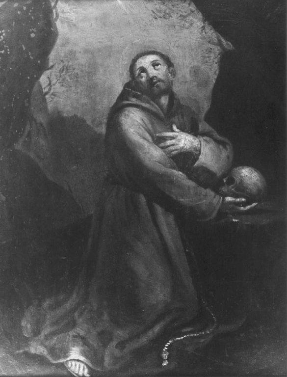 San Francesco d'Assisi in preghiera (dipinto) - ambito romano (metà sec. XVII)
