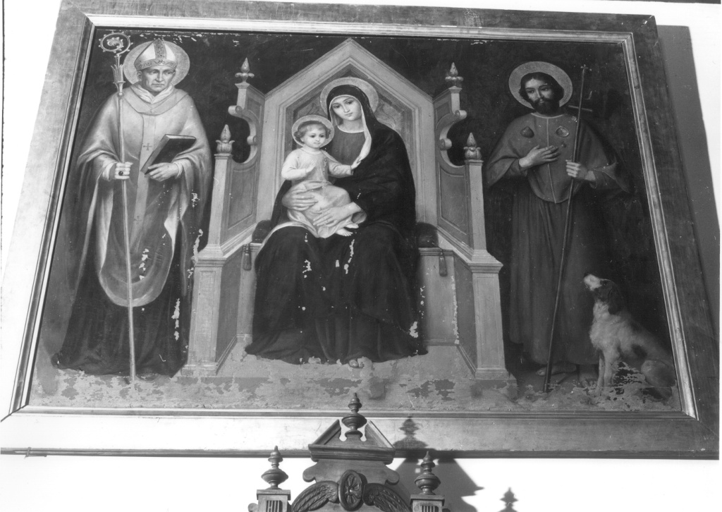 Madonna con Bambino in trono tra s. Rocco e s. Agostino (dipinto) - ambito purista (prima metà sec. XIX)