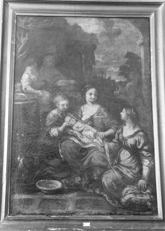 Nascita di Maria Vergine (dipinto) di Berrettini Pietro detto Pietro da Cortona (sec. XVII)