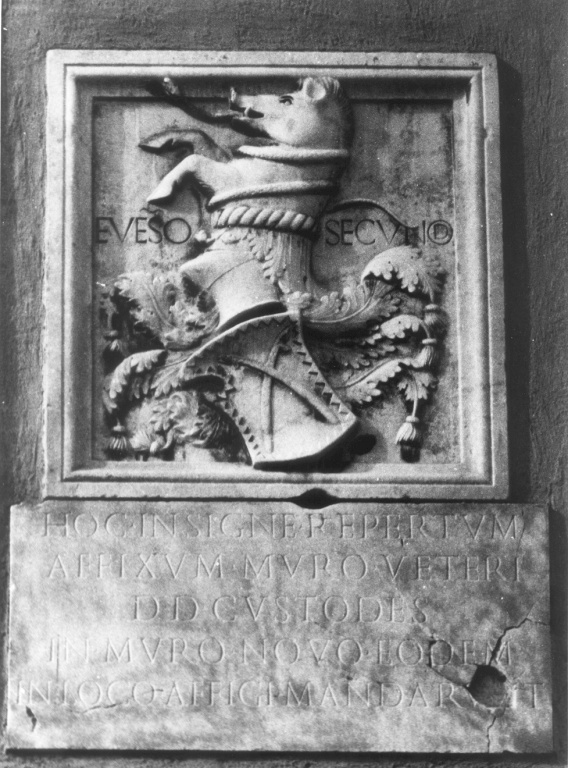 stemma di Everso II degli Anguillara (rilievo) - ambito romano (sec. XV)