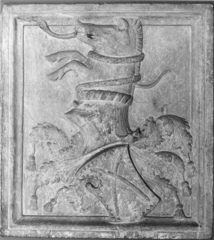 stemma di Everso II dell' Anguillara (rilievo) - ambito romano (sec. XV)