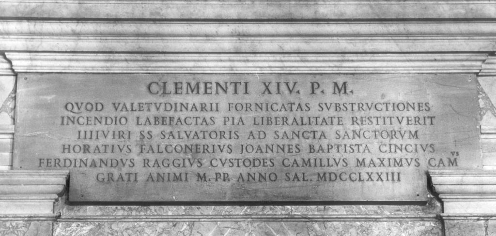 lapide celebrativa - ambito romano (sec. XVIII)