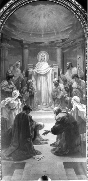 Madonna Regina degli apostoli (dipinto) di Cisterna Eugenio (attribuito) (primo quarto sec. XX)