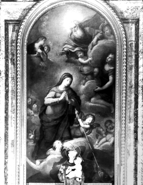 Immacolata Concezione e Dio Padre (dipinto) di Zoboli Giacomo (attribuito) (sec. XVIII)