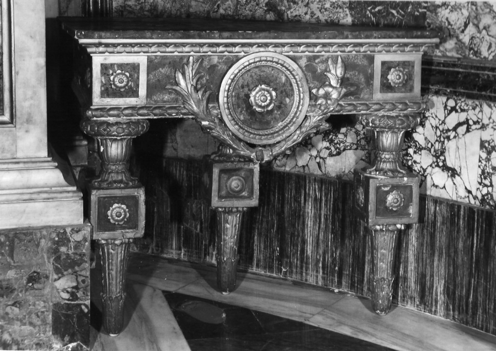 console, coppia - ambito romano (fine/inizio secc. XVIII/ XIX)