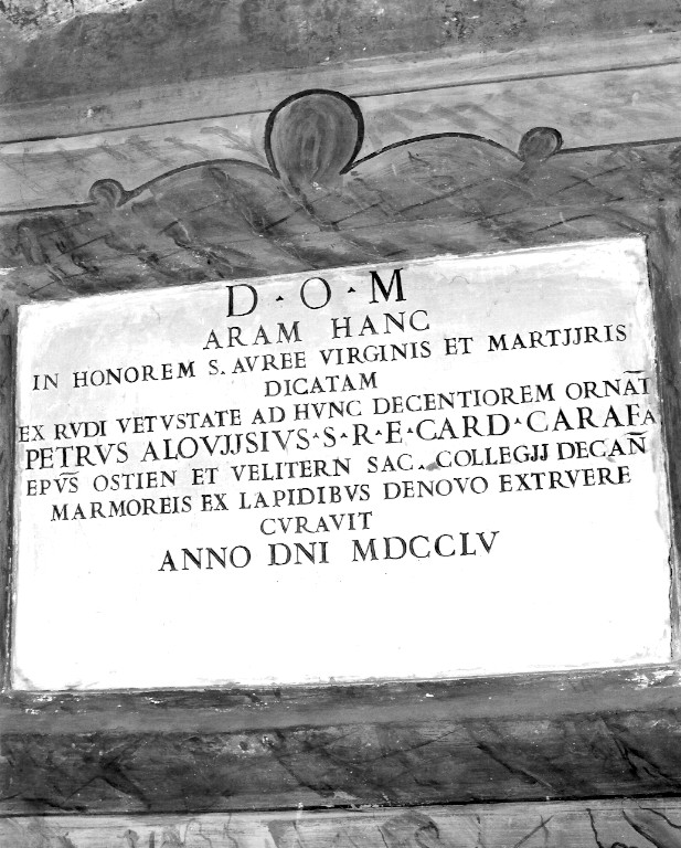 lapide documentaria - ambito romano (sec. XVIII)