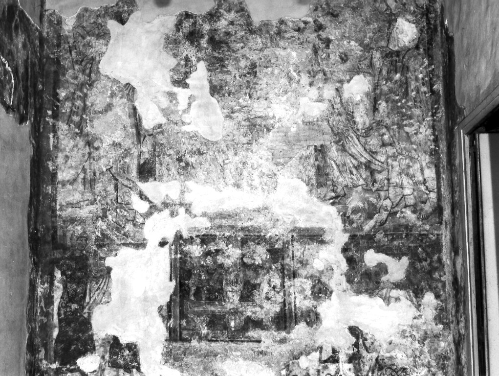 dipinto, frammento - ambito romano (fine, fine sec. XI, sec. XII)