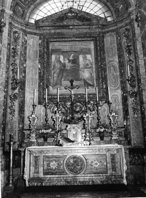 tabernacolo - a frontale architettonico di Fuga Ferdinando (attribuito) (sec. XVIII)
