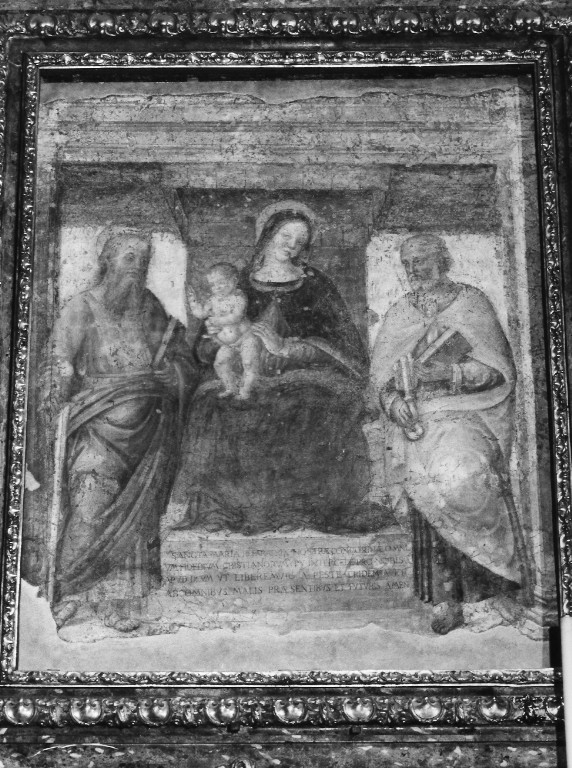 Madonna con Bambino e Santi (dipinto) di Aquili Antonio detto Antoniazzo Romano (maniera) (sec. XV)