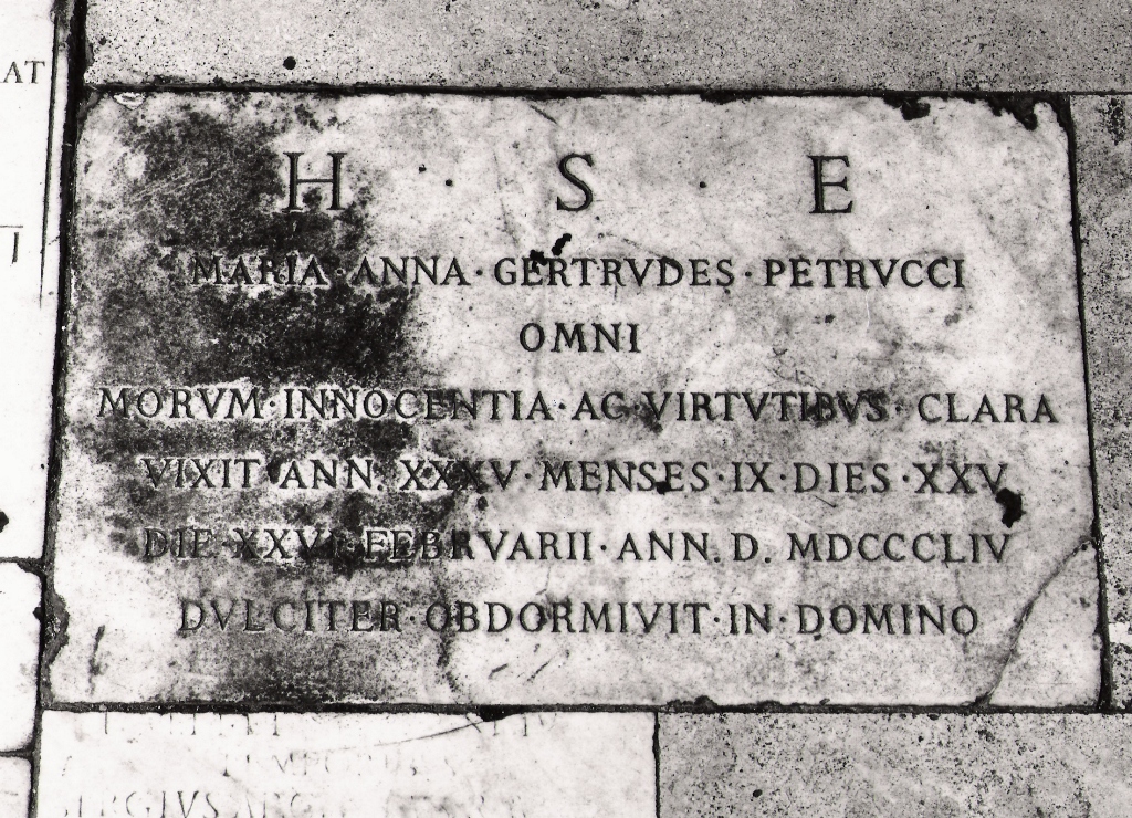 lapide tombale - ambito italiano (sec. XIX)