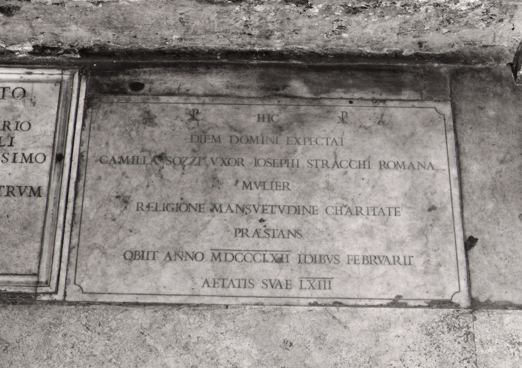 lapide tombale - ambito italiano (sec. XIX)