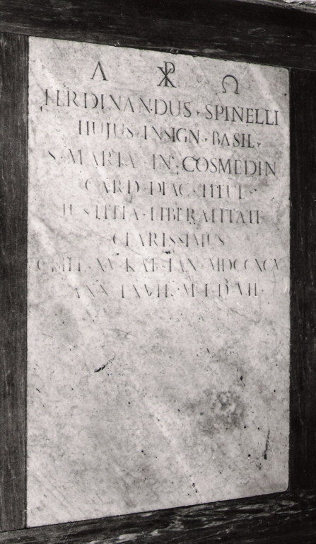 lapide tombale - ambito italiano (sec. XVIII)