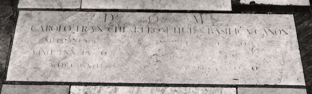 lapide tombale - ambito italiano (sec. XVIII)