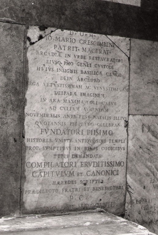 lapide commemorativa - ambito italiano (sec. XVIII)