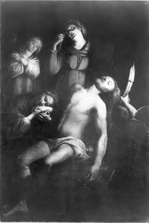 La lamentazione, compianto sul Cristo morto (dipinto) di Maestro Jacomo (sec. XVII)