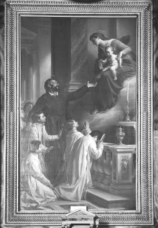San Girolamo Miani presenta gli orfani alla Madonna (dipinto) di Mariani Cesare (sec. XIX)