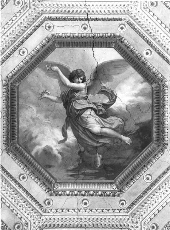 angelo con simbolo mariano (dipinto) di Mariani Cesare (seconda metà sec. XIX)