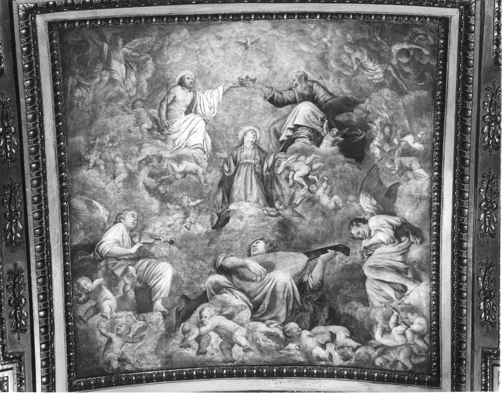 incoronazione di Maria Vergine (dipinto) di Saraceni Carlo (primo quarto sec. XVII)