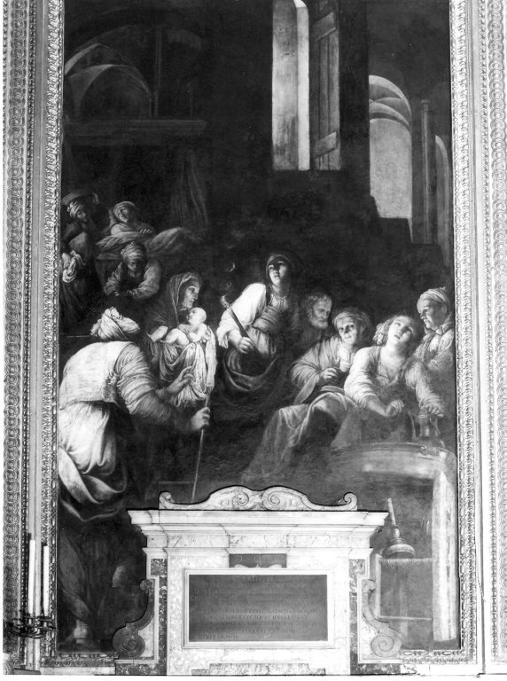 nascita di Maria Vergine (dipinto) di Saraceni Carlo (primo quarto sec. XVII)