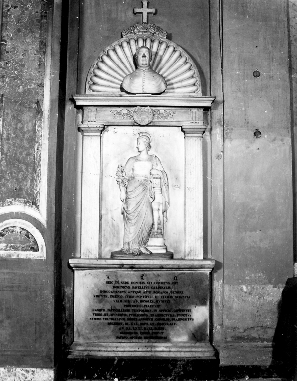 Minerva e busto del cardinale Domenico Savelli (monumento funebre) - ambito romano (sec. XIX)