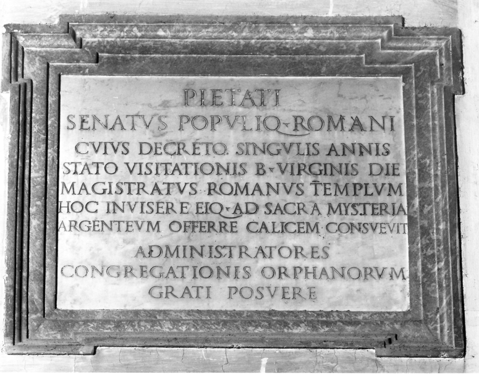 lapide commemorativa - ambito romano (sec. XVII)