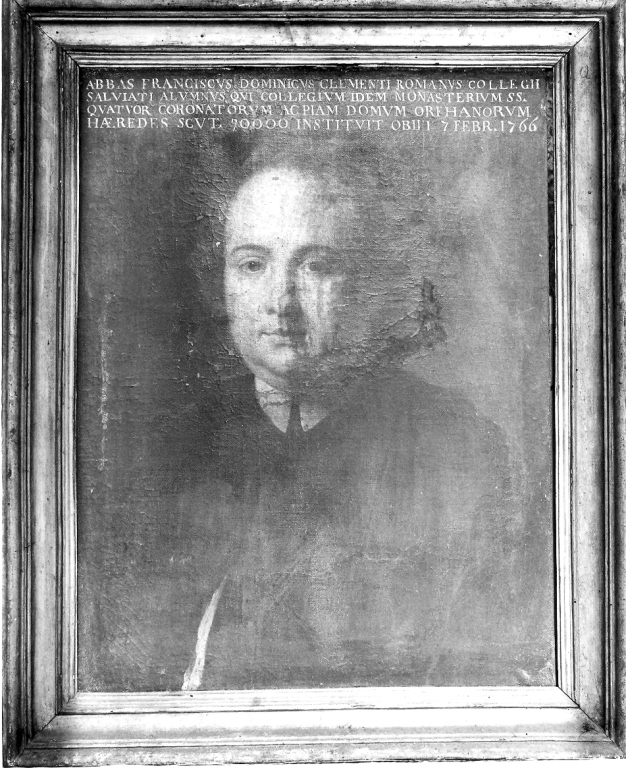 ritratto dell'abate Francesco Domenico Clementi (dipinto) - ambito romano (sec. XVIII)