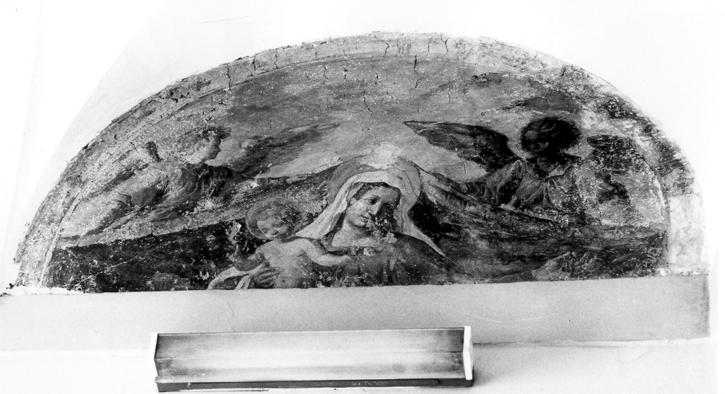 Madonna con Bambino e angeli (dipinto, frammento) di Cozza Francesco (attribuito) (prima metà sec. XVII)