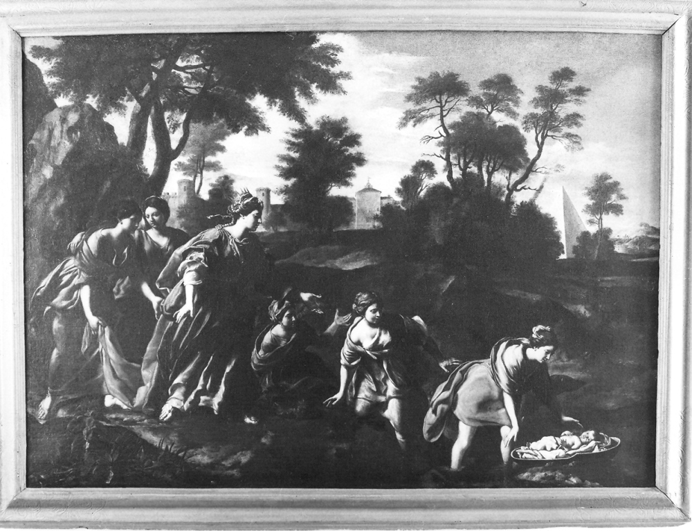 ritrovamento di Mosè (dipinto) di Cozza Francesco (attribuito) (sec. XVII)
