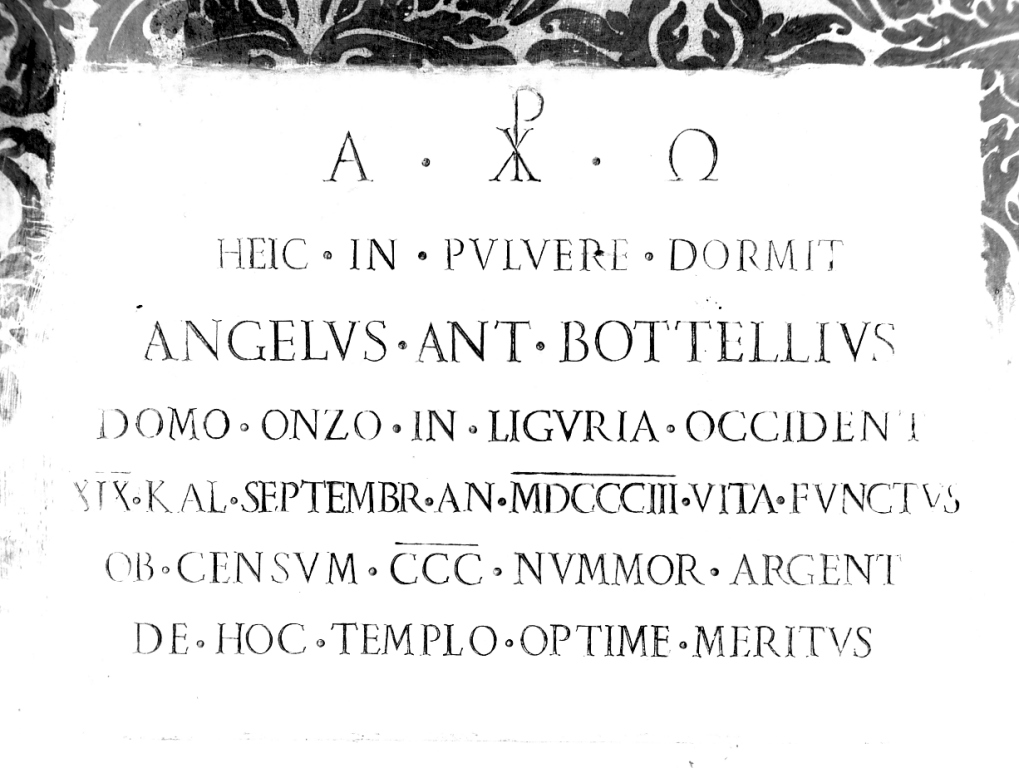 lapide tombale - ambito romano (sec. XIX)