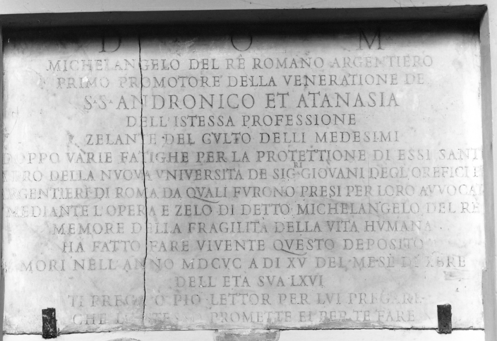 lapide tombale - ambito romano (sec. XVII)